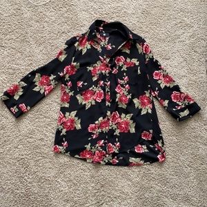 Floral Button Up Dress Shirt